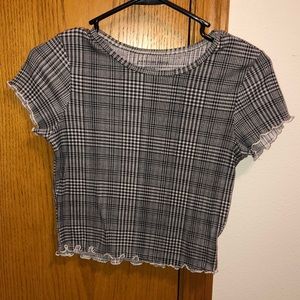 american eagle plaid crop top